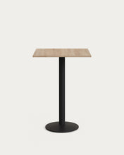 Load image into Gallery viewer, Esilda high table in natural finish melamine with metal leg in a painted black finish, 60x60x96cm