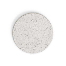 Load image into Gallery viewer, Saura round high bar table made of black metal with a white terrazzo top, 96 x Ø70 cm - image 2