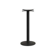 Load image into Gallery viewer, Saura round high bar table made of black metal with a white terrazzo top, 96 x Ø70 cm - image 3