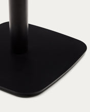 Load image into Gallery viewer, Dina round table in walnut finish melamine with metal leg in a painted black finish, Ø 68x70 cm - image 4