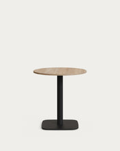 Load image into Gallery viewer, Dina round table in natural finish melamine with metal leg in a painted black finish, Ø68x70cm