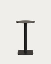 Load image into Gallery viewer, Dina high round outdoor table in black with metal leg in a painted black finish, Ø 60x96 cm