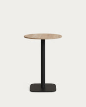 Load image into Gallery viewer, Dina high round table in natural finish melamine with metal leg in a painted black finish, Ø 60x96 cm