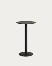Load image into Gallery viewer, Esilda high round outdoor table in black with metal leg in a painted black finish, Ø 60 x 96 cm