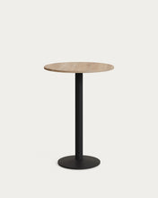 Load image into Gallery viewer, Esilda high round table in natural finish melamine with metal leg in a painted black finish, Ø60x96cm