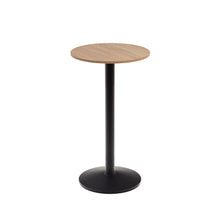Load image into Gallery viewer, Esilda high round table in natural finish melamine with metal leg in a painted black finish, Ø60x96cm - image 2