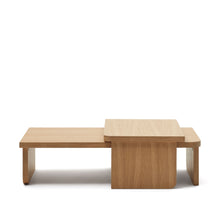 Load image into Gallery viewer, Oaq set of 2 coffee tables in oak wood veneer with natural finish FSC Mix Credit - image 3
