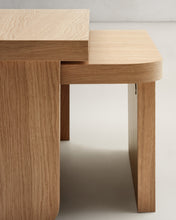 Load image into Gallery viewer, Oaq set of 2 coffee tables in oak wood veneer with natural finish FSC Mix Credit - image 10