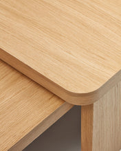 Load image into Gallery viewer, Oaq set of 2 coffee tables in oak wood veneer with natural finish FSC Mix Credit - image 11