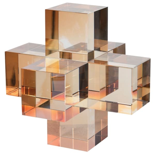Amber Crystal Cubes Ornament