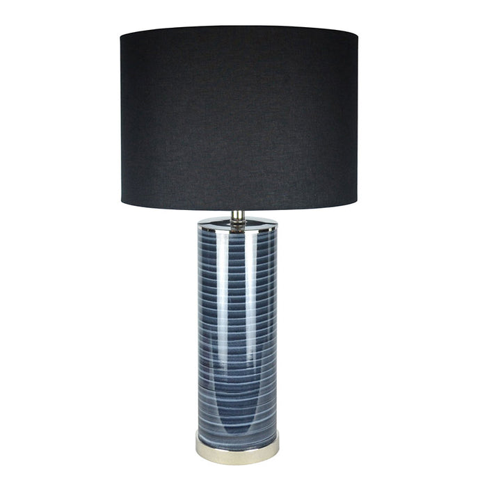 Blue Lined Table Lamp