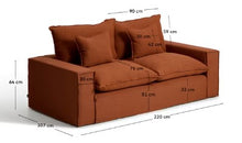 Load image into Gallery viewer, Anarela 2-seater sofa - Terracotta