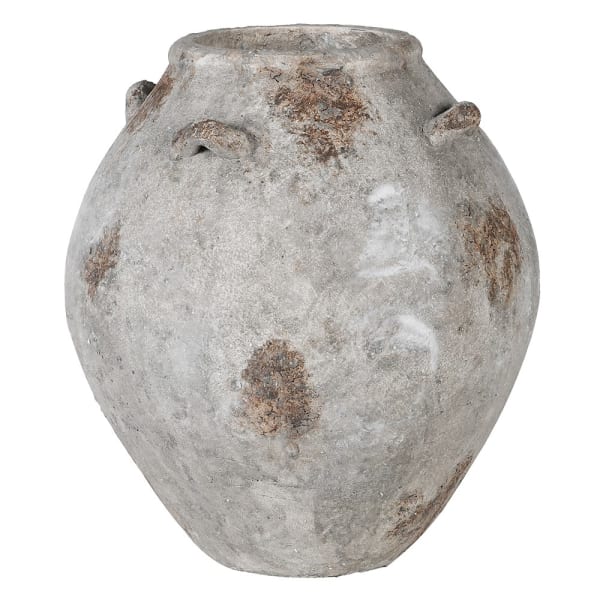 Grey Distressed Cement Vase