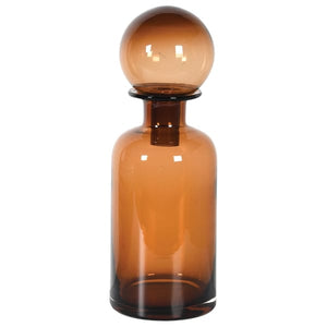 Small Amber Bottle with Ball Top