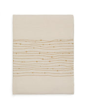 Load image into Gallery viewer, Flia white linen and cotton tablecloth gold-coloured lurex embroidered detail, 150 x 250 cm - image 2