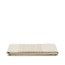 Load image into Gallery viewer, Flia white linen and cotton tablecloth gold-coloured lurex embroidered detail, 150 x 250 cm - image 3
