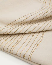 Load image into Gallery viewer, Flia white linen and cotton tablecloth gold-coloured lurex embroidered detail, 150 x 250 cm - image 7