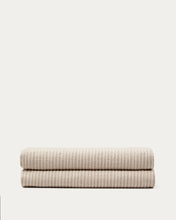 Load image into Gallery viewer, Vindi ecru, 100% cotton bedspread with fantasy stripes for 90/135 cm bed