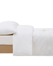 Load image into Gallery viewer, Milu set of duvet cover and pillow cases with embroidered goose for convertible cot and bed 70 x 140 cm
