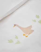 Load image into Gallery viewer, Milu set of duvet cover and pillow cases with embroidered goose for convertible cot and bed 70 x 140 cm - image 5