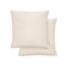 Load image into Gallery viewer, Vindi set of two ecru, 100% cotton cushion covers with fantasy stripes 50 x 50 cm