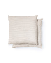Load image into Gallery viewer, Vindi set of two ecru, 100% cotton cushion covers with fantasy stripes 50 x 50 cm - image 2