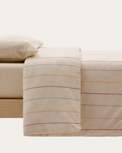 Load image into Gallery viewer, Indani bed set, duvet cover, pillowcase, bottom sheet, organic cotton, stripes for 70 cm bed