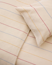 Load image into Gallery viewer, Indani bed set, duvet cover, pillowcase, bottom sheet, organic cotton, stripes for 70 cm bed - image 3