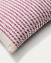 Load image into Gallery viewer, Lioris pink striped cotton cushion cover 60 x 40cm - image 4