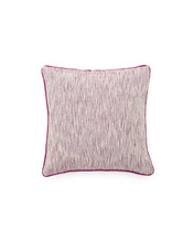 Load image into Gallery viewer, Brisella pink jacquard cushion cover with contrasting trim 45 x 45cm