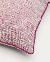 Load image into Gallery viewer, Brisella pink jacquard cushion cover with contrasting trim 45 x 45cm - image 4