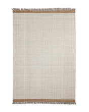 Load image into Gallery viewer, Brina beige herringbone jacquard wool rug 300 x 200cm