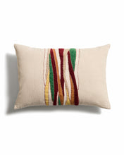 Load image into Gallery viewer, Sirea cotton cushion cover with multicoloured embroidered detail 40 x 60 cm