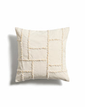 Load image into Gallery viewer, Verion yellow cushion cover with embroidered geometric detail 45 x 45cm