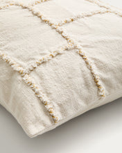 Load image into Gallery viewer, Verion yellow cushion cover with embroidered geometric detail 45 x 45cm - image 2