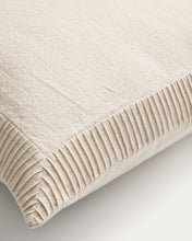 Load image into Gallery viewer, Luadia cotton cushion cover with ecru pleated detail 50 x 50cm - image 2