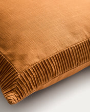 Load image into Gallery viewer, Luadia cotton cushion cover with orange pleated detail 50 x 50cm - image 2