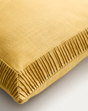 Load image into Gallery viewer, Luadia cotton cushion cover with yellow pleated detail 50 x 50cm - image 2