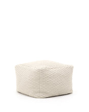 Load image into Gallery viewer, Mascarell pouffe, cotton and polyester in white, 60 x 60 cm - image 2
