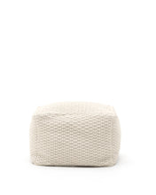 Load image into Gallery viewer, Mascarell pouffe, cotton and polyester in white, 60 x 60 cm - image 4