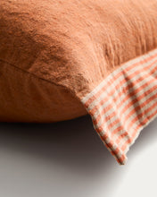 Load image into Gallery viewer, Disea linen cushion cover with orange striped detail 40 x 60 cm - image 3