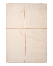 Load image into Gallery viewer, Delide ecru synthetic fibre rug with orange graphic detail 200 x 300cm