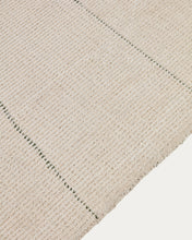 Load image into Gallery viewer, Lisdan ecru synthetic fibre rug with green graphic detail 160 x 230cm - image 2