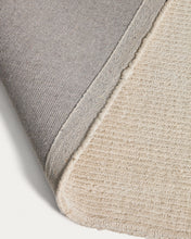 Load image into Gallery viewer, Lisdan ecru synthetic fibre rug with green graphic detail 160 x 230cm - image 4