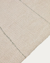 Load image into Gallery viewer, Lisdan ecru synthetic fibre rug with green graphic detail 200 x 300cm - image 2
