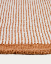 Load image into Gallery viewer, Tinei orange striped 100% PET rug 200 x 300cm - image 3