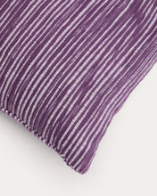 Load image into Gallery viewer, Niera purple striped cotton jacquard cushion cover 45 x 45cm - image 5