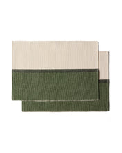 Load image into Gallery viewer, Tari set of 2 green 100% cotton placemats 35 x 50 cm