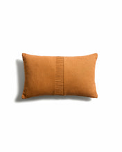 Load image into Gallery viewer, Luadia cotton cushion cover with orange pleated detail 30 x 50cm