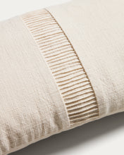 Load image into Gallery viewer, Luadia cotton cushion cover with ecru pleated detail 30 x 50cm - image 2